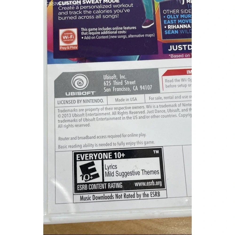 Just Dance 2014 for Nintendo Wii with BONUS Just Dance 4 Disk‎